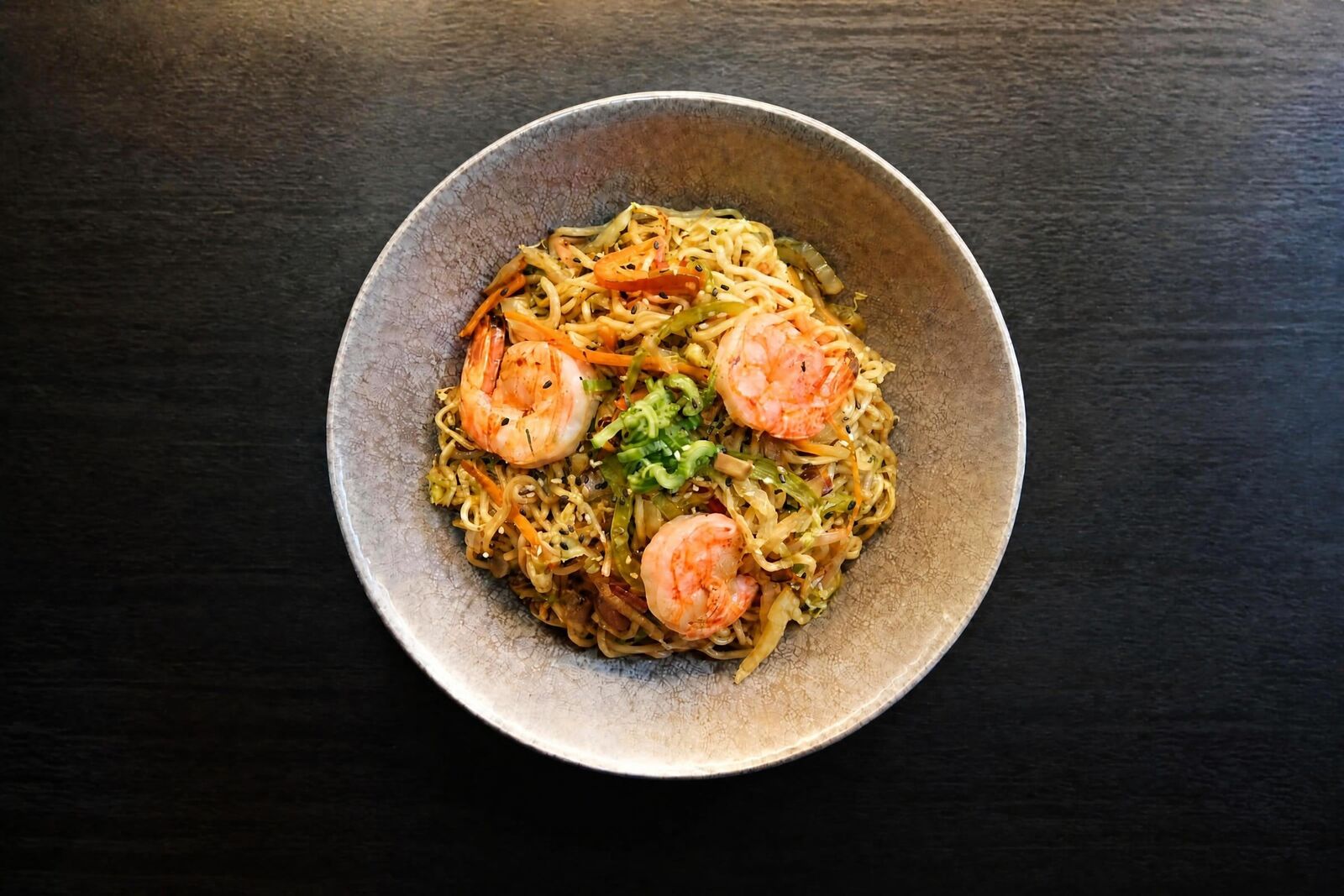Yakisoba de langostino